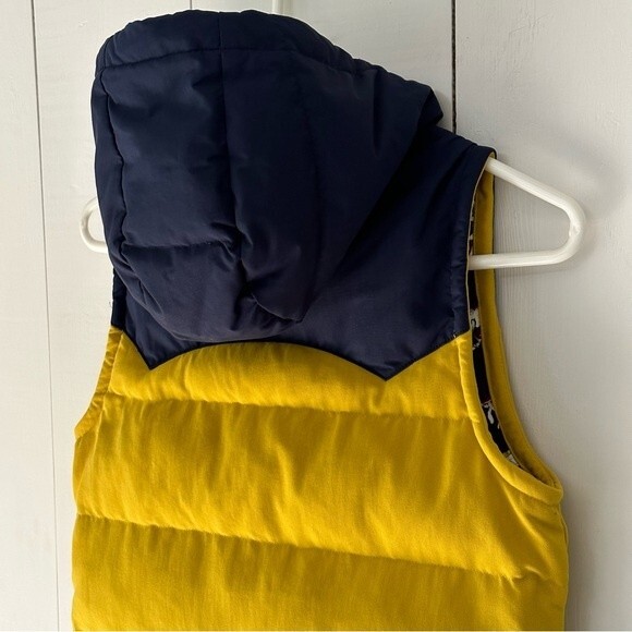 Patagonia Bivy Vest Sulphur Yellow XS Mushroom Print Lining Hooded - Picture 6 of 14